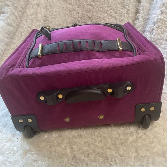 Steve Madden Designer Carry-on Suitcase weekender Nylon peek-a-boo purple. - Picture 5 of 10